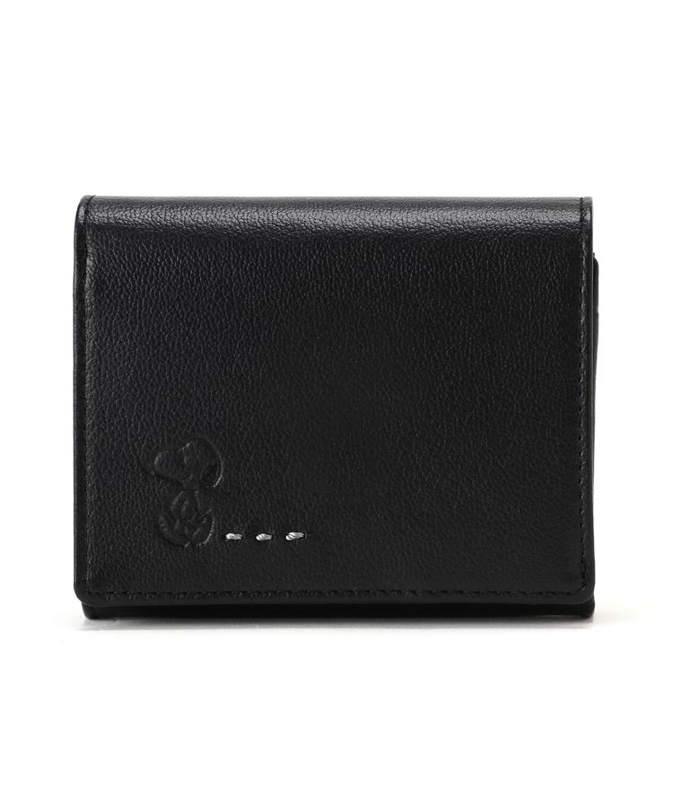 【RoyalFlash】SNOOPY LEATHER COLLECTION/スヌーピーレザーコレクション/ステッチシリーズ ２ルーム二つ折