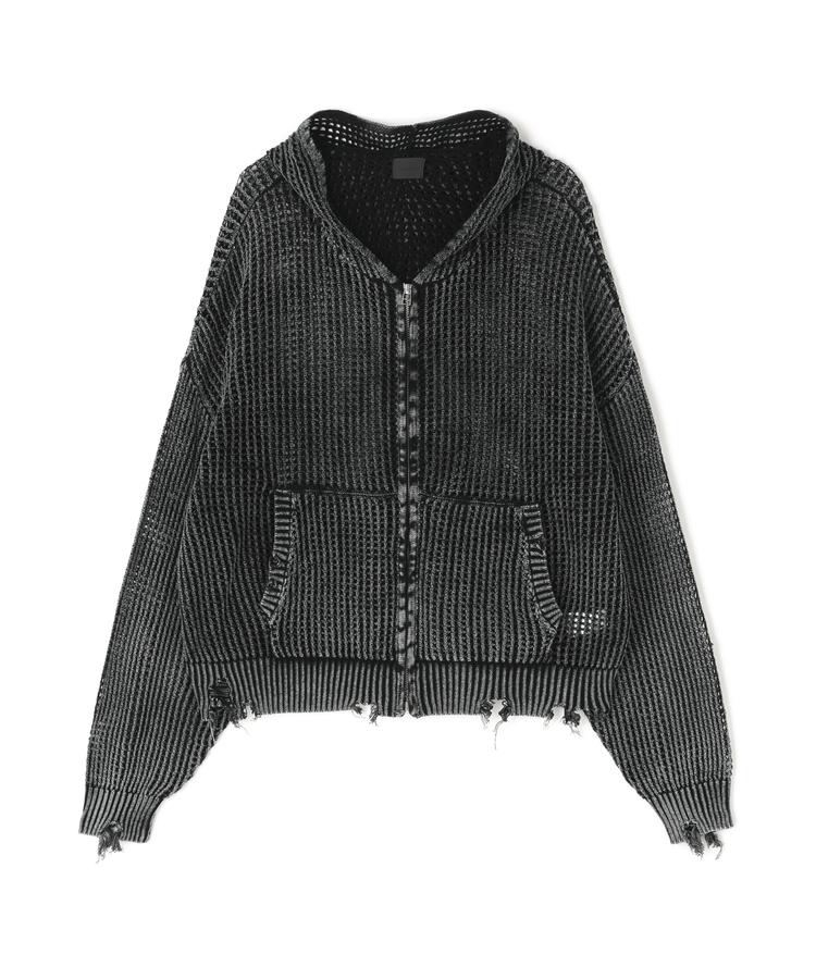 【LHP】DankeSchon/ダンケシェーン/ACID WASH MESH HOODIE