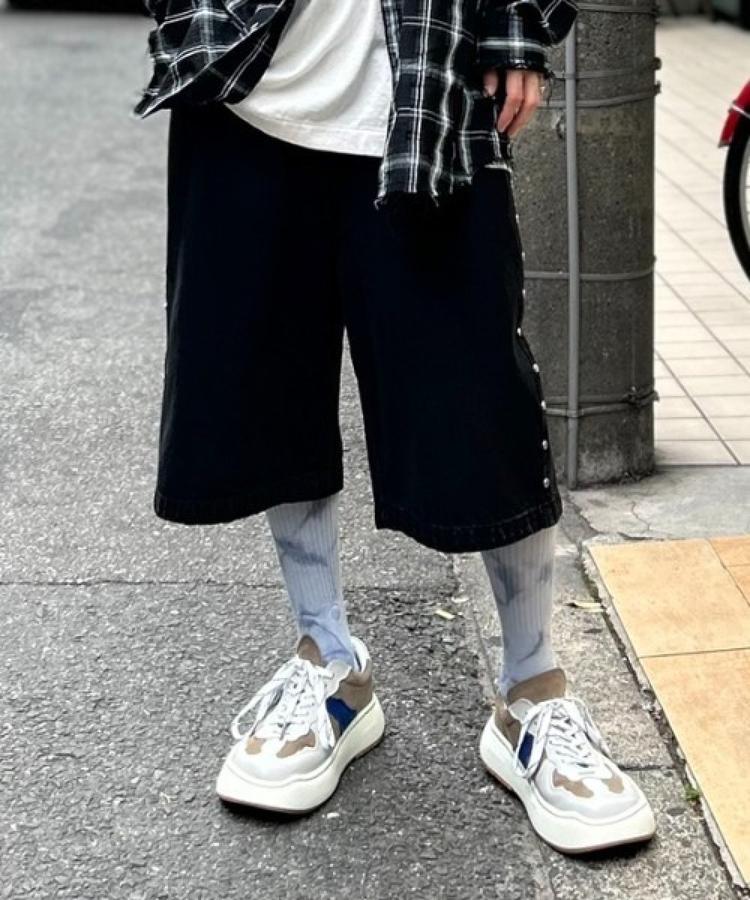 【RoyalFlash】AFB/エーエフビー/STUDDED WIDE SHORTS