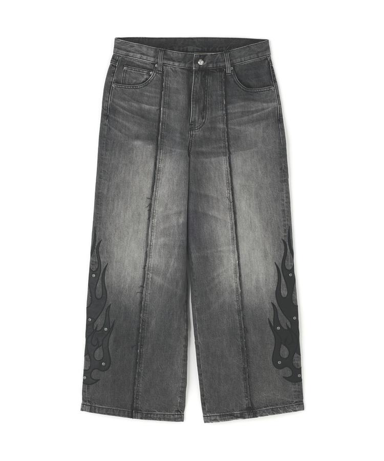 【LHP】SUPPLIER/サプライヤー/Fire Tribal Leather Patch Baggy Denim 15,530円