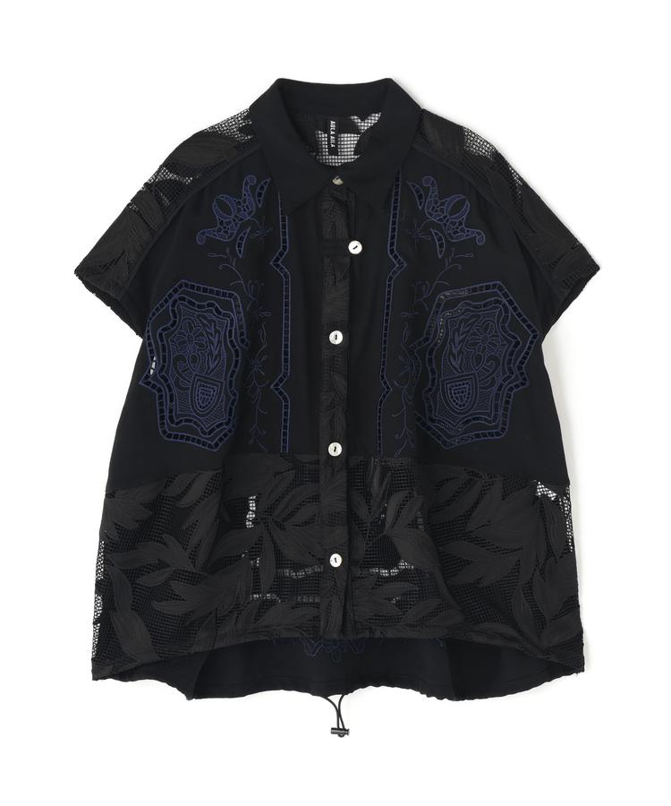 【RoyalFlash】AULA AILA/アウラアイラ/CUTWORK EMBROIDERED SHIRT