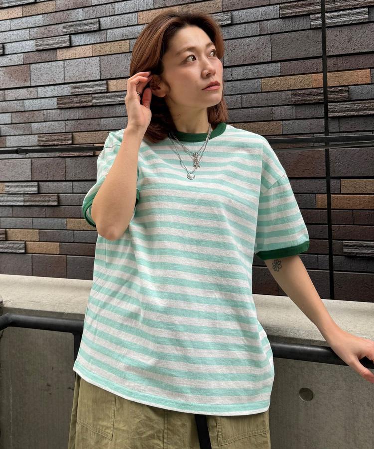【BEAVER】soglia/ソリア AMERICAN DRY BORDER TEE Tシャツ・カットソー-レディースファッション