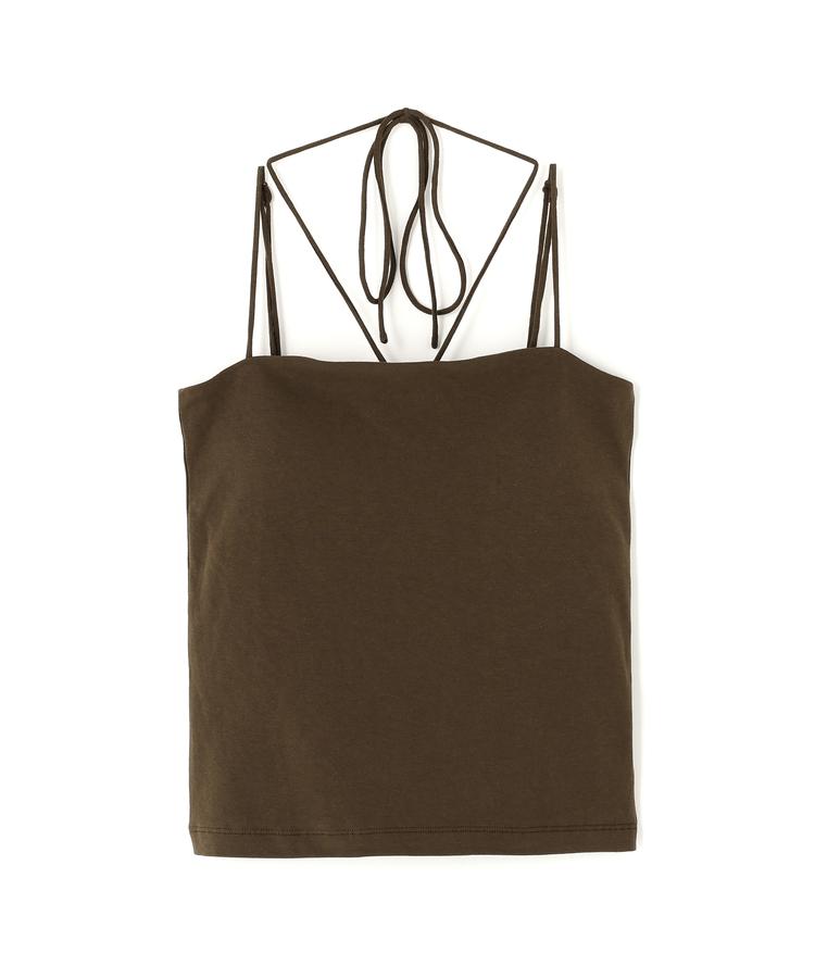 【LHP】CLANE/クラネ/THIN CORD HALTER NECK/ シンコードホルターネック ベアトップ キャミソール トップス ホルターネック カップ付き インナー ストレッチ 2WAY ブラック ホワイト カーキ 黒 白 レディース 国内正規品｜US ONLINE 店 9,768円