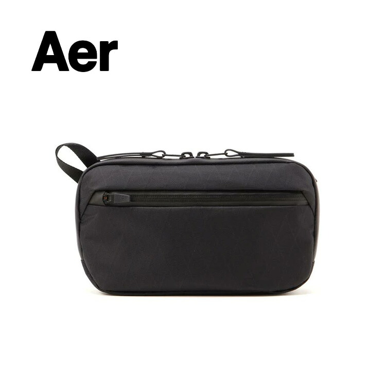 【B&rsquo;2nd】Aer（エアー）Slim Pouch2 X-Pac AER-29062 スリム ポーチ ガジェットケース 小物入れ 自立型 高密度ナイロン 防水 軽量 VX-42 オーガナイザー トラベル メンズ レディース 旅行 トラベルポーチ ブラック シンプル ミニマル スタイリッシュ 黒 正規取扱店｜US ONLINE 店
