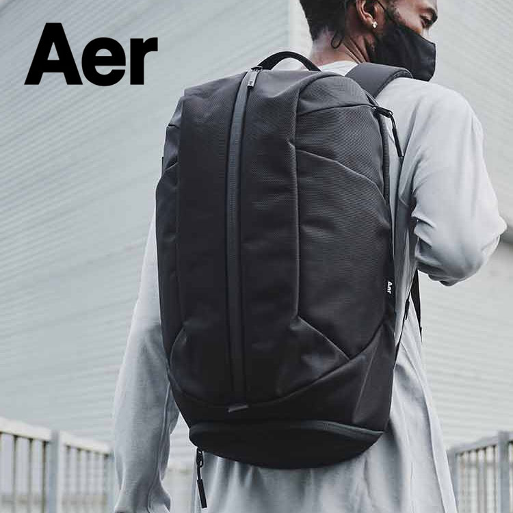 【B'2nd】Aer（エアー）DUFFEL PACK3 BLACK AER-11011 リュック メンズ レディース ユニセックス 通勤 通学 旅行 正規品 21.4L gift_b2nd