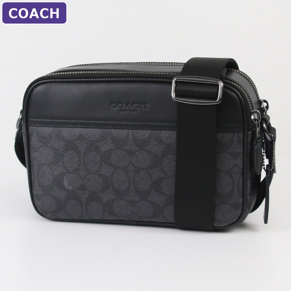 COACH】メッセンジャーバッグ ブラック カモフラージュ メンズ 楽天