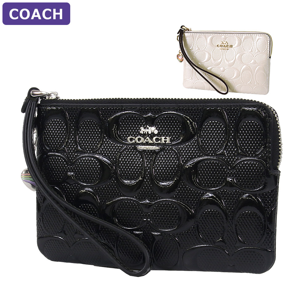 コーチ COACH ポーチ CDY96/CDF04 シグネチャー エナメル ハートチャーム アウトレット レディース 小物 新作