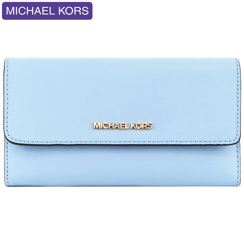 在庫一掃 楽天市場 ポイント10倍 マイケルコース Michael Kors 財布 長財布 35h9gtvf3l Lt Sky 三つ折り財布 アウトレット レディース ウォレット 新作 ギフト プレゼント 有料ラッピング可 Us Style 初回限定 Stemworldeducationalservices Com