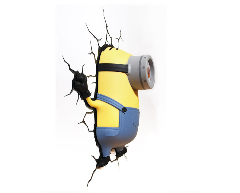 楽天市場 Minions Stuart Minion 3d Deco Light ミニオンズ スチュアート ミニオン 3dデコライト ひび割れステッカー ウォールライト Usa Hobby Land