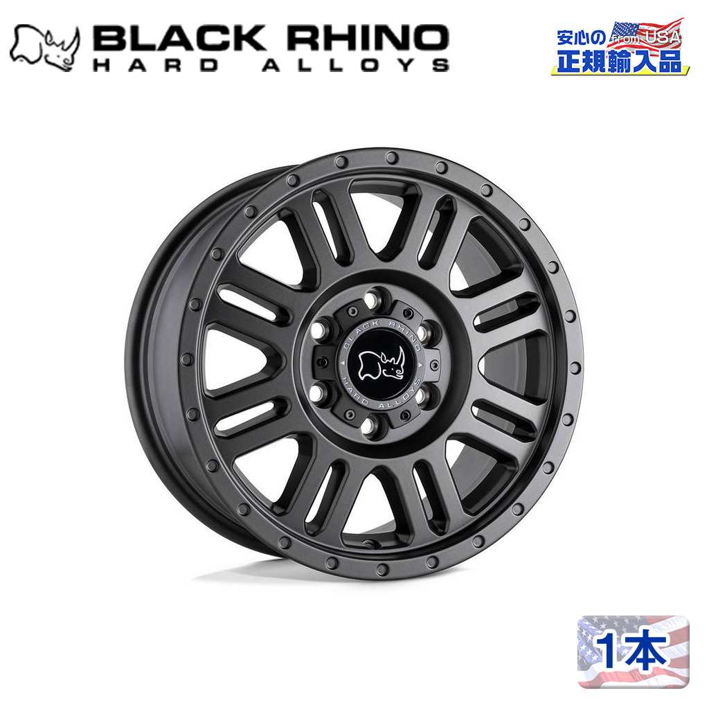 【Black Rhino 正規品】 16インチホイール 1本 YELLOWSTONE 16×8 6H 130 +45 CB84.1 MATTE GUNMETAL/マットガンメタル 汎用/1680YWN456130G84