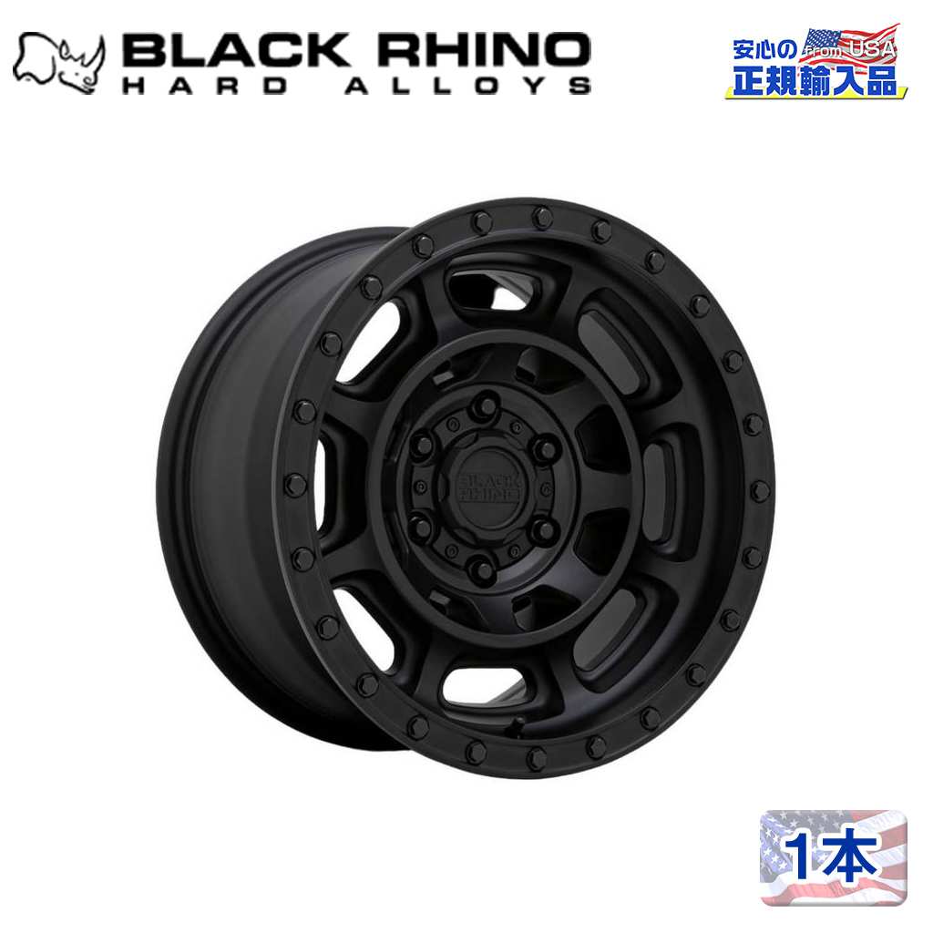 【Black Rhino (ブラックライノ) 正規代理店】 17インチアルミホイール 1本 CONVOY 17×8.5J 6H139.7 -10 MATTE BLACK 汎用