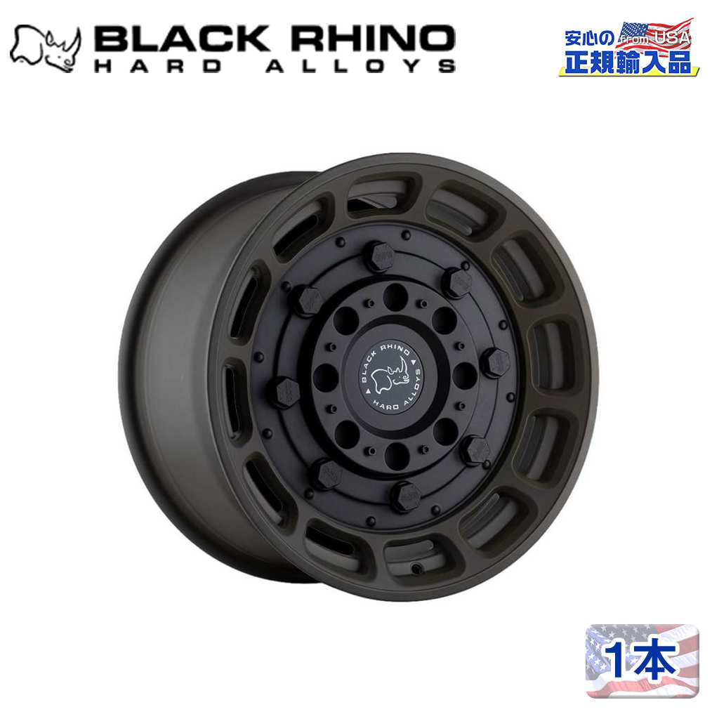 【Black Rhino (ブラックライノ) 正規代理店】 20インチアルミホイール 1本 WARTHOG 20×9.5J 5H127 -18 MATTE OLIVE DAB GREEN W/ BLACK CENTER 汎用