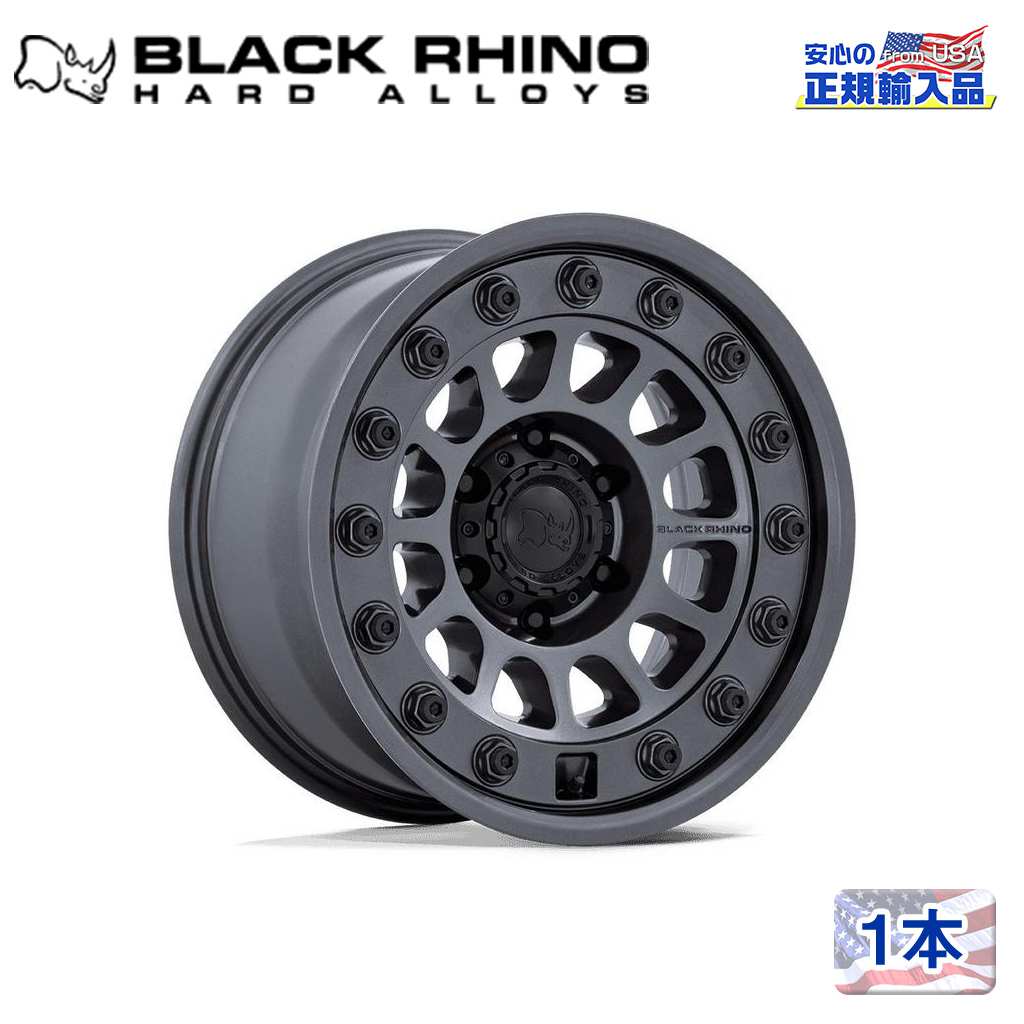 【Black Rhino 正規品】 17インチホイール 1本 BR012 OUTBACK 17×8.5 5H 127 -10 CB71.5 MATTE GUNMETAL/マットガンメタル 汎用/BR012AX17855010N