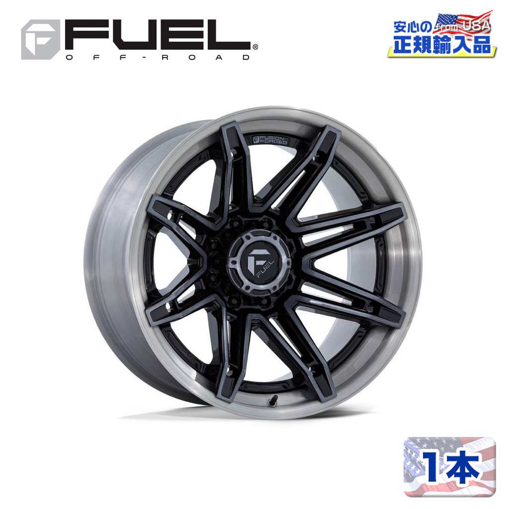 【FUEL OFFROAD (フューエルオフロード) 正規代理店】22インチホイール 1本FC401 BRAWL 22&times;12 8H 165.1 -44 CB125.1GLOSS BLACK BRUSHED DARK TINT(グロスブラックブラッシュド ダークティント)汎用/FC401BT22128044N｜USATIRESHOP