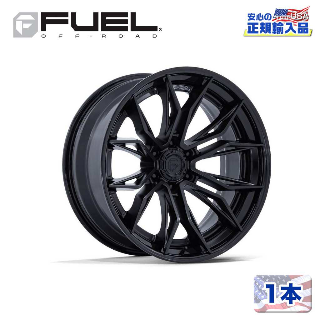 【FUEL OFFROAD 正規品】 20インチ アルミホイール 1本 FC404 MUTINY 20×10 6H 139.7 -18 CB106.1 MATTE BLACK W/ GLOSS BLACK LIP(マットブラック/グロスブラックリップ) 汎用/FC404MX20106818N
