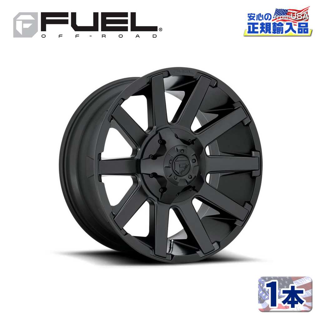 【FUEL OFFROAD（フューエルオフロード）正規輸入総代理店】 18インチアルミホイール 1本 汎用 D437 CONTRA コントラ マットブラック 18×9 6H 135/139.7 +1 CB106.1