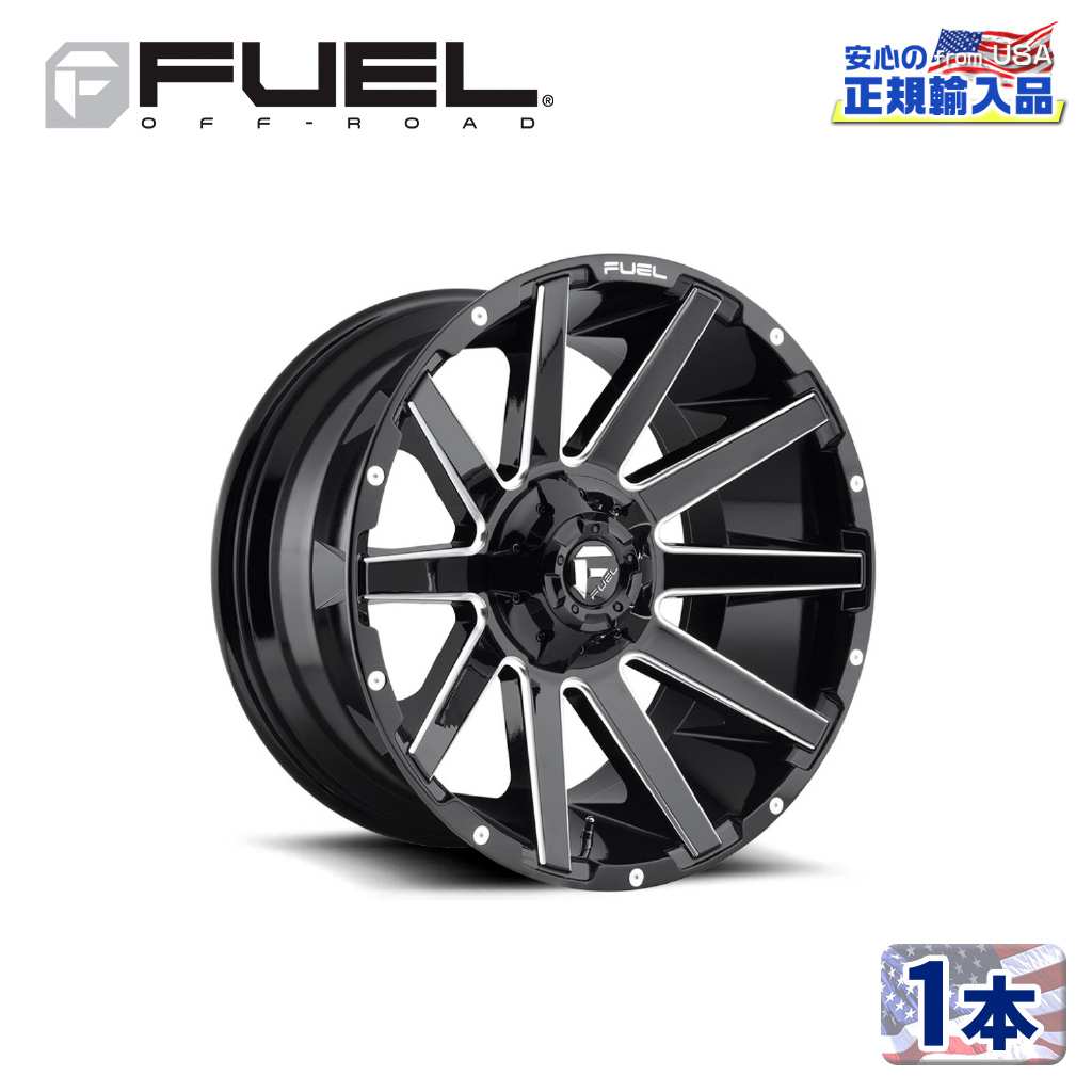 【FUEL OFFROAD (フューエルオフロード) 正規代理店】 26インチアルミホイール 1本 D615 CONTRA コントラ 26×12 6H135/139.7 -44 CB106.1 グロスブラックミルド 汎用/D61526209847