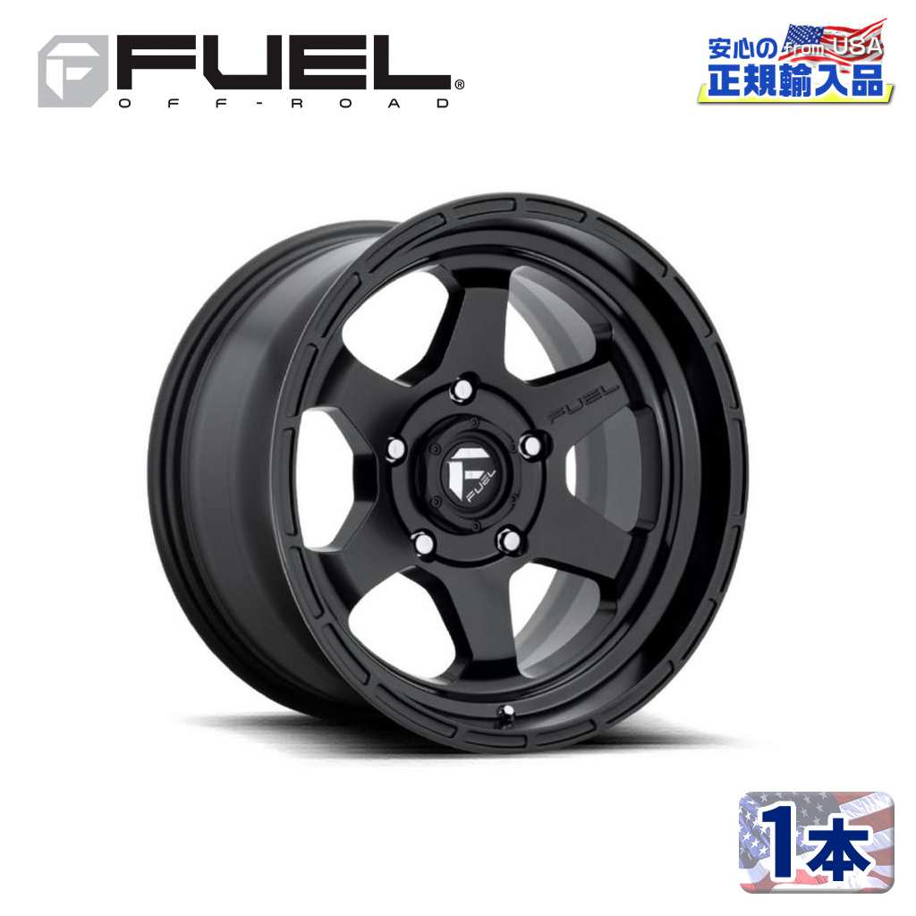 【FUEL OFFROAD（フューエルオフロード）正規輸入総代理店】 18インチアルミホイール 1本 汎用 D664 SHOK ショック マットブラック 18×9 6H 139.7 +20 CB106.1