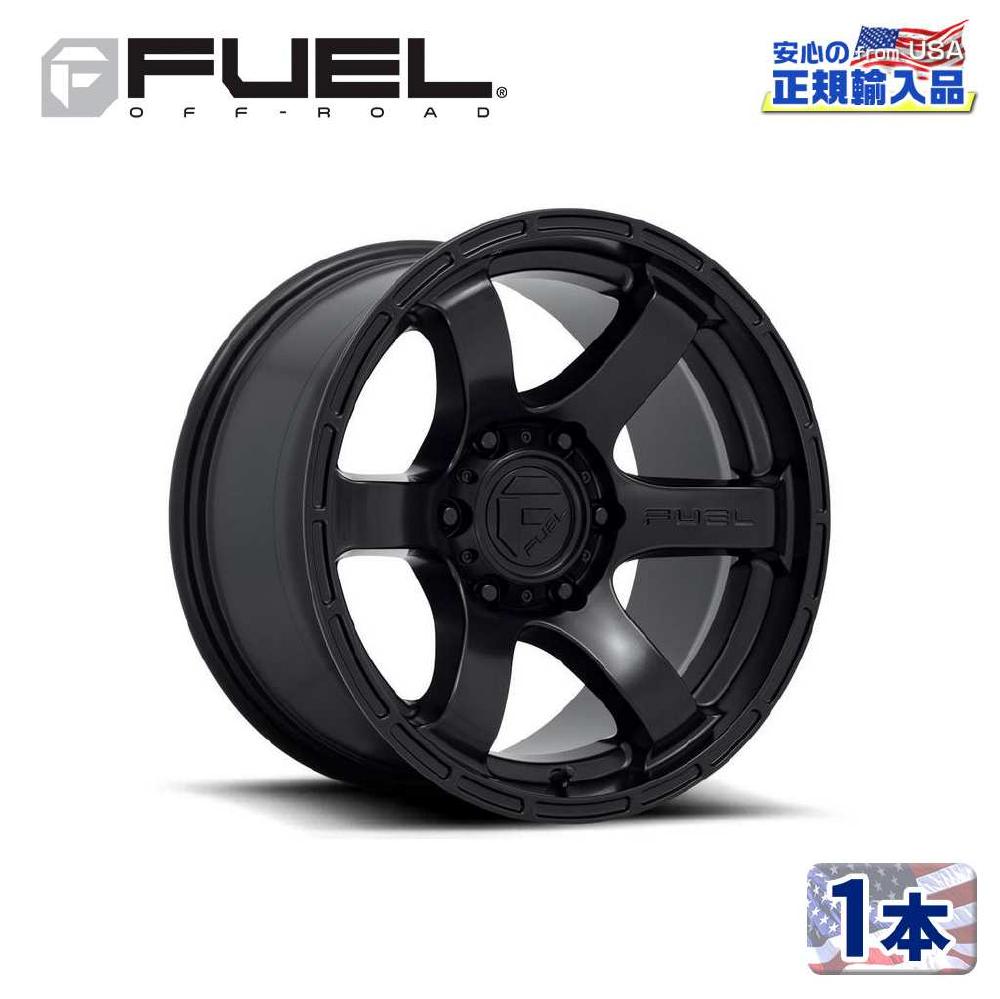 【FUEL OFFROAD (フューエルオフロード) 正規代理店】 18インチアルミホイール 1本 D766 RUSH 18×9 6H139.7 -12 CB106.1 サテンブラック 汎用/D76618908445