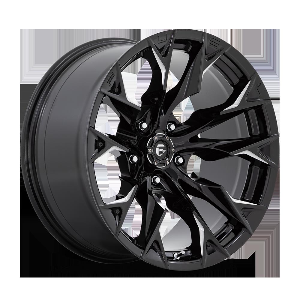 【FUEL OFFROAD (フューエルオフロード) 正規代理店】24インチアルミホイール 1本D803 FLAME 5(フレーム ファイブ)24×12 5H139.7 -44 CB78.1グロスブラックミルド 汎用/D8032420B447|USATIRESHOP
