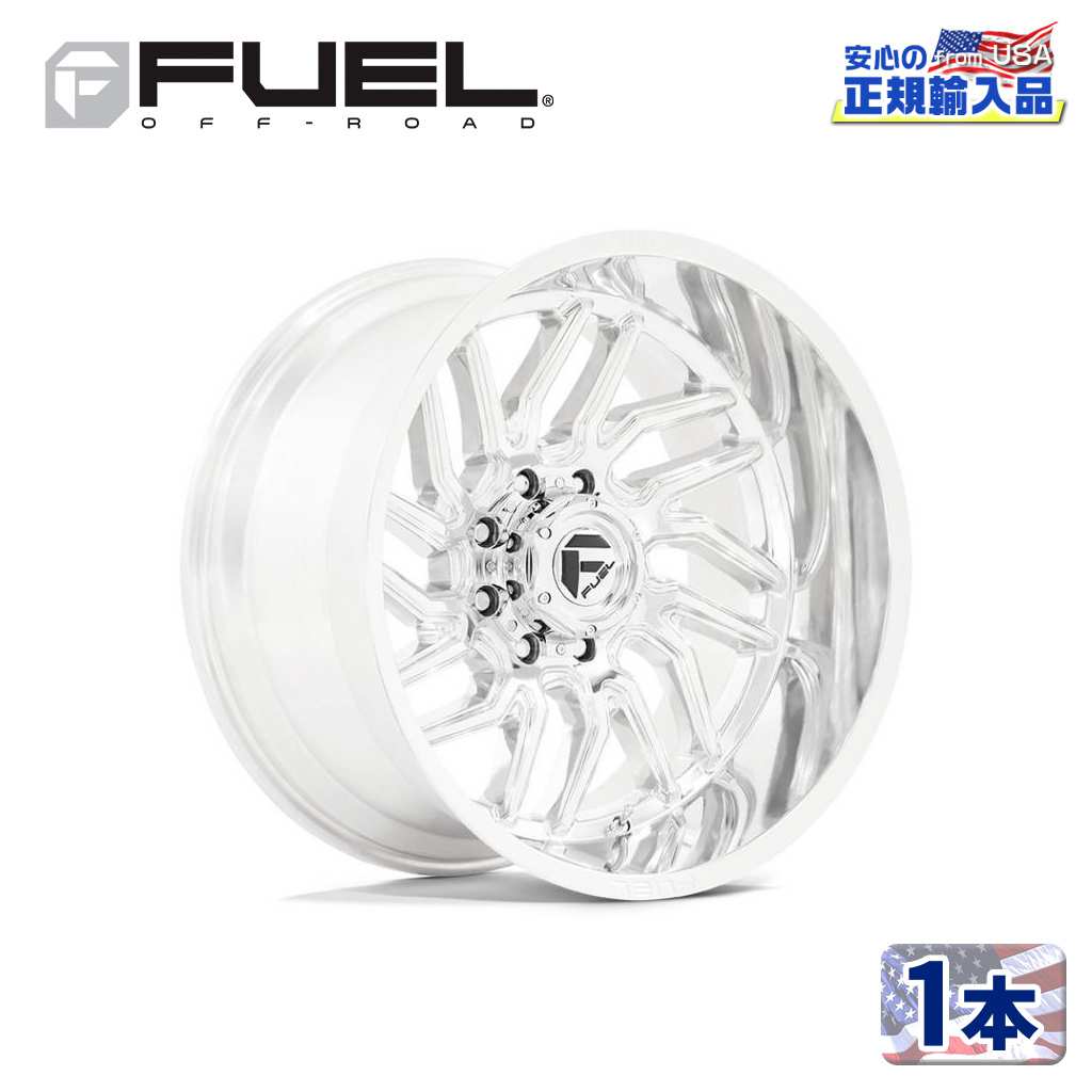 【FUEL OFFROAD（フューエルオフロード）正規輸入総代理店】 20インチアルミホイール 1本 汎用 D809 HURRICANE ハリケーン ポリッシュミルド 20×10 8H 180 -18 CB124.2