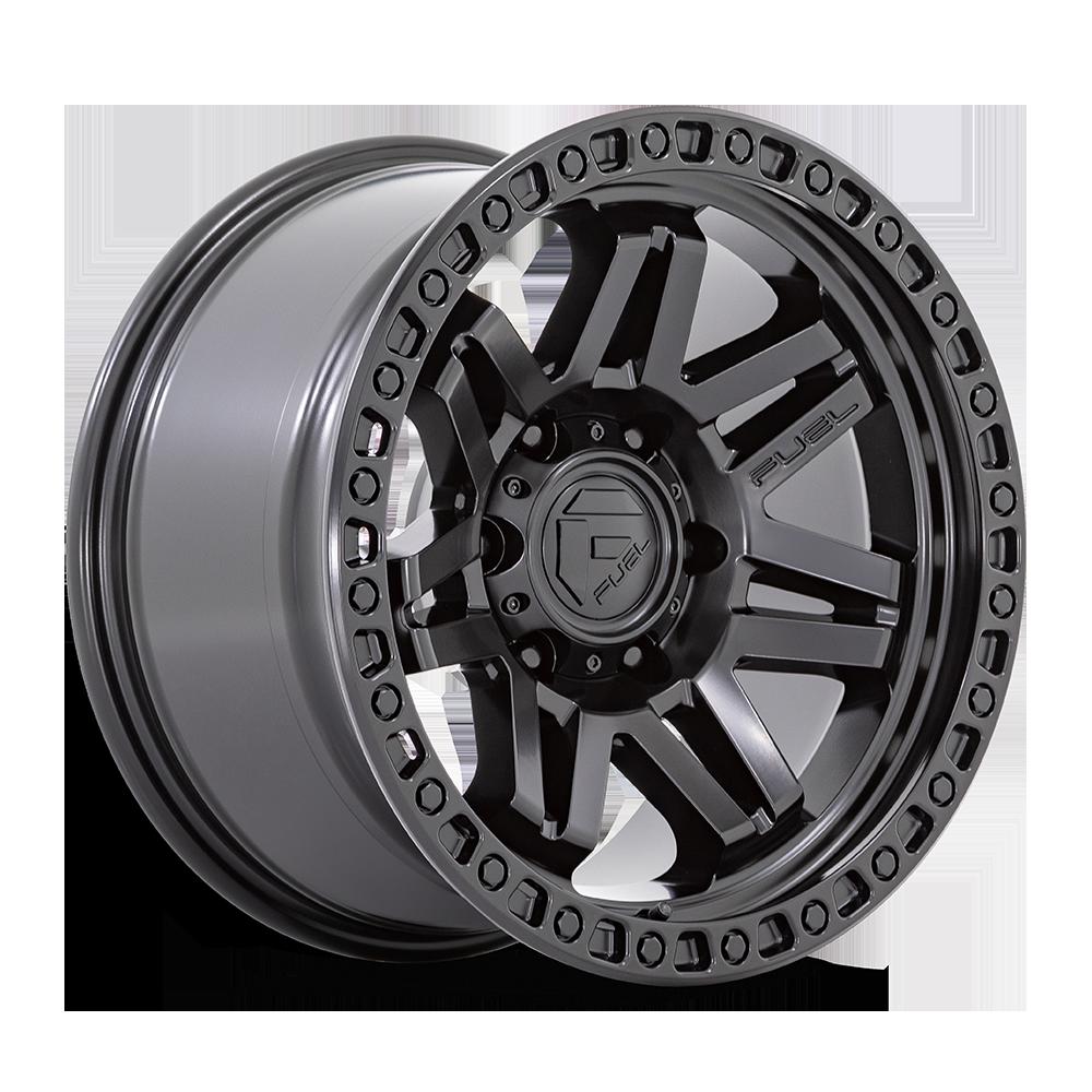【FUEL OFFROAD (フューエルオフロード) 正規代理店】17インチアルミホイール 1本D810 SYNDICATE(シンジケート)17&times;9 6H135 +1 CB87.1ブラックアウト 汎用/D81017908950｜USATIRESHOP