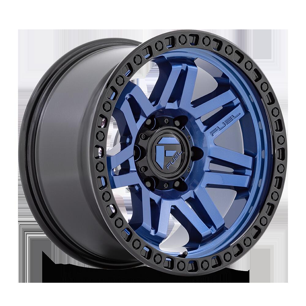 【FUEL OFFROAD (フューエルオフロード) 正規代理店】17インチアルミホイール 1本D813 SYNDICATE(シンジケート)17&times;9 6H139.7 +1 CB106.1DARK BLUE W/ BLACK RING 汎用/D81317908450｜USATIRESHOP 48,246円
