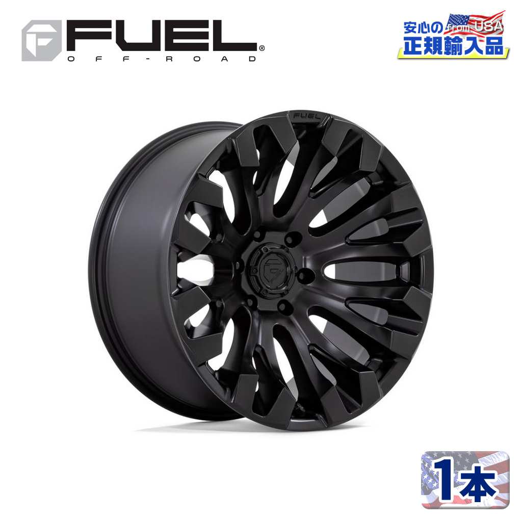 【FUEL OFFROAD(フューエルオフロード)正規輸入総代理店】20インチアルミホイール 1本汎用 D831 QUAKE クエイク ブラックアウト20×9 8H 180 +1 CB124.2|USATIRESHOP