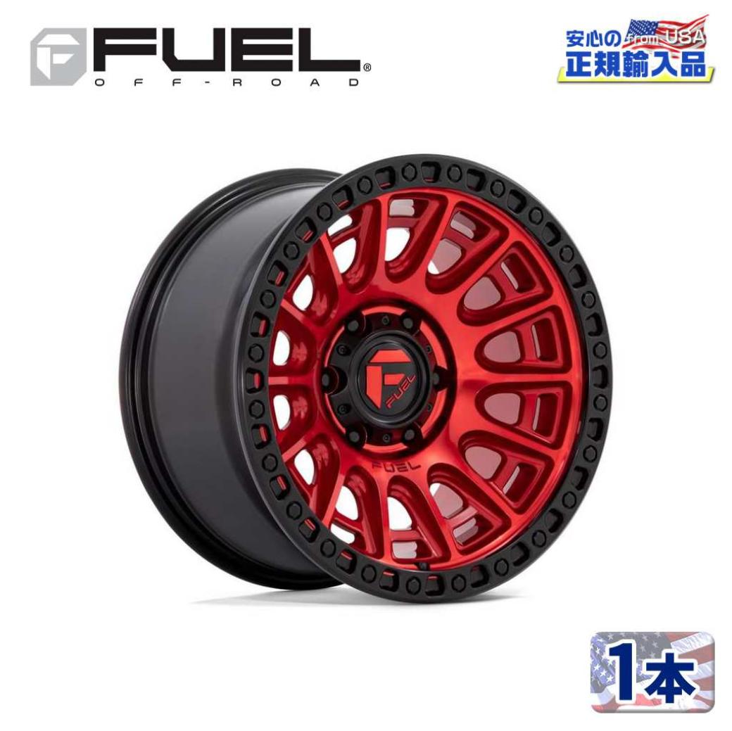 【FUEL OFFROAD (フューエルオフロード) 正規代理店】20インチアルミホイール 1本D834 CYCLE(サイクル)20×9 6H135 +1 CB87.1CANDY RED W/ BLACK RING 汎用/D83420908950|USATIRESHOP