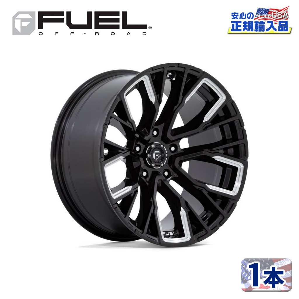 【FUEL OFFROAD（フューエルオフロード）正規輸入総代理店】20インチアルミホイール 1本汎用 D849 REBAR5 リーバーファイブ グロスブラックミルド20&times;10 5H 127 -18 CB71.5｜USATIRESHOP