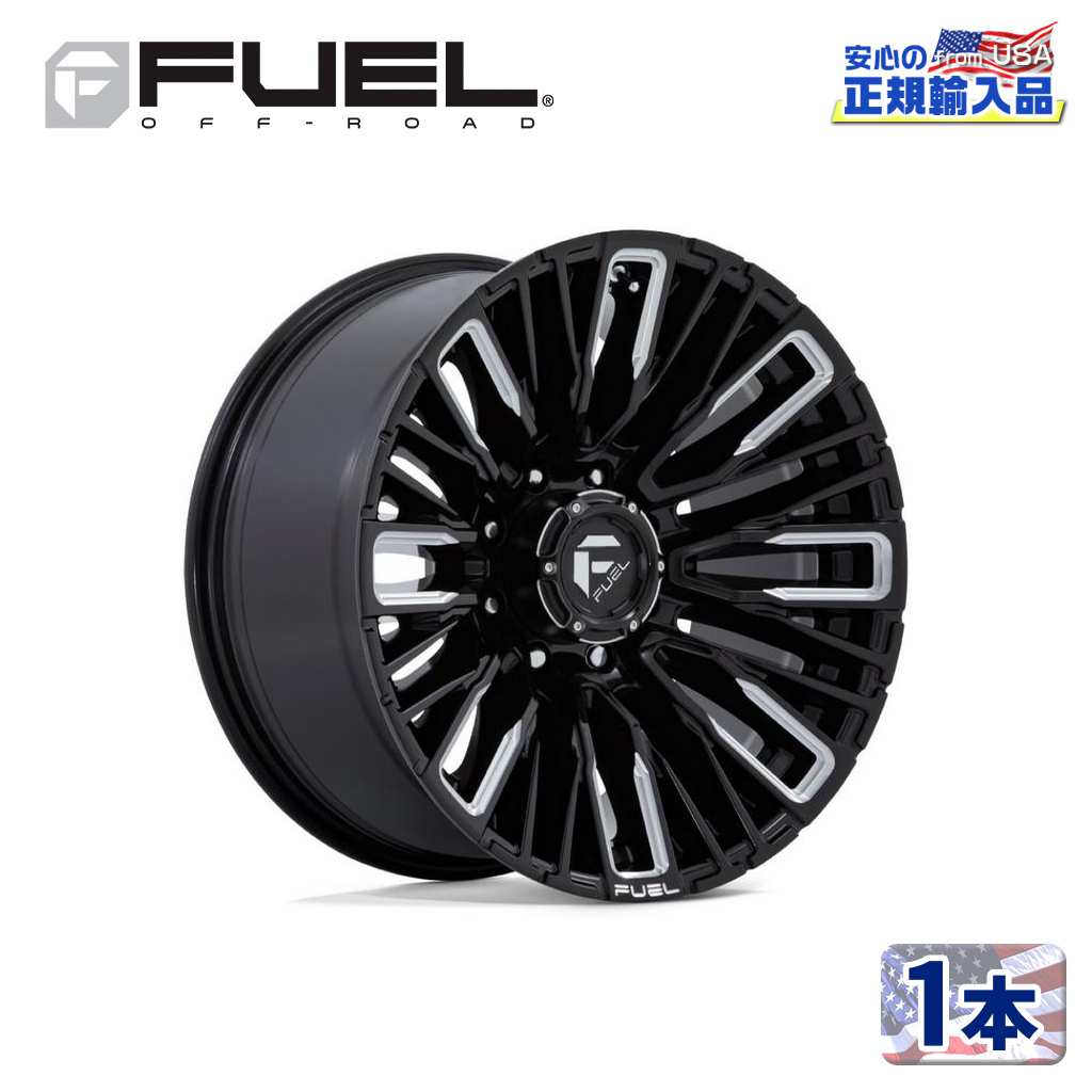 【FUEL OFFROAD(フューエルオフロード)正規輸入総代理店】20インチアルミホイール 1本汎用 D849 REBAR8 リーバーエイト グロスブラックミルド20×10 8H 165.1 -18 CB125.1|USATIRESHOP