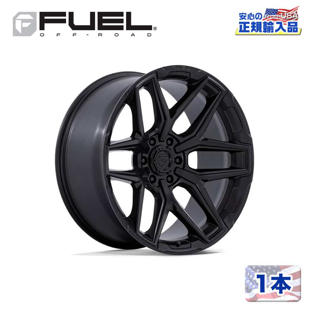 【FUEL OFFROAD (フューエルオフロード) 正規代理店】 17インチホイール 1本 FLUX 17×9 6H 139.7 -12 CB106.1 BLACKOUT(ブラックアウト) 汎用/FC854MX17906812N