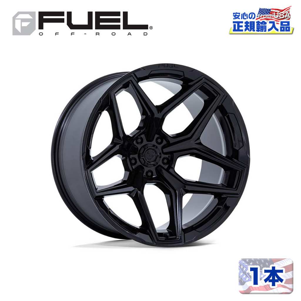 【FUEL OFFROAD (フューエルオフロード) 正規代理店】 17インチホイール 1本 FLUX 17×9 6H 139.7 -12 CB106.1 GLOSS BLACK(グロスブラック) 汎用/FC854BX17906812N
