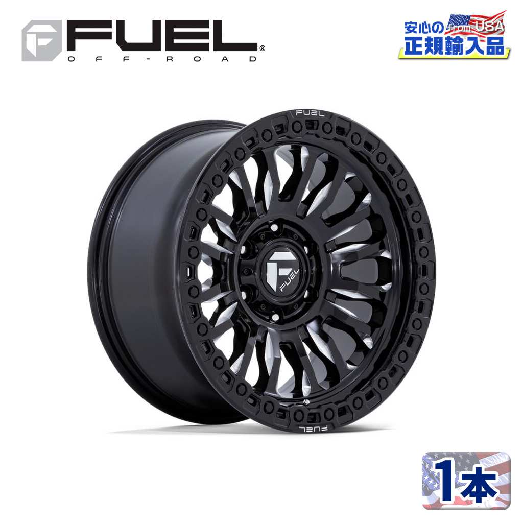 【FUEL OFFROAD(フューエルオフロード)正規代理店】 20インチアルミホイール 1本 RINCON FC857BE 20×10 8H 180 -18 CB124.2 グロスブラックミルド 汎用
