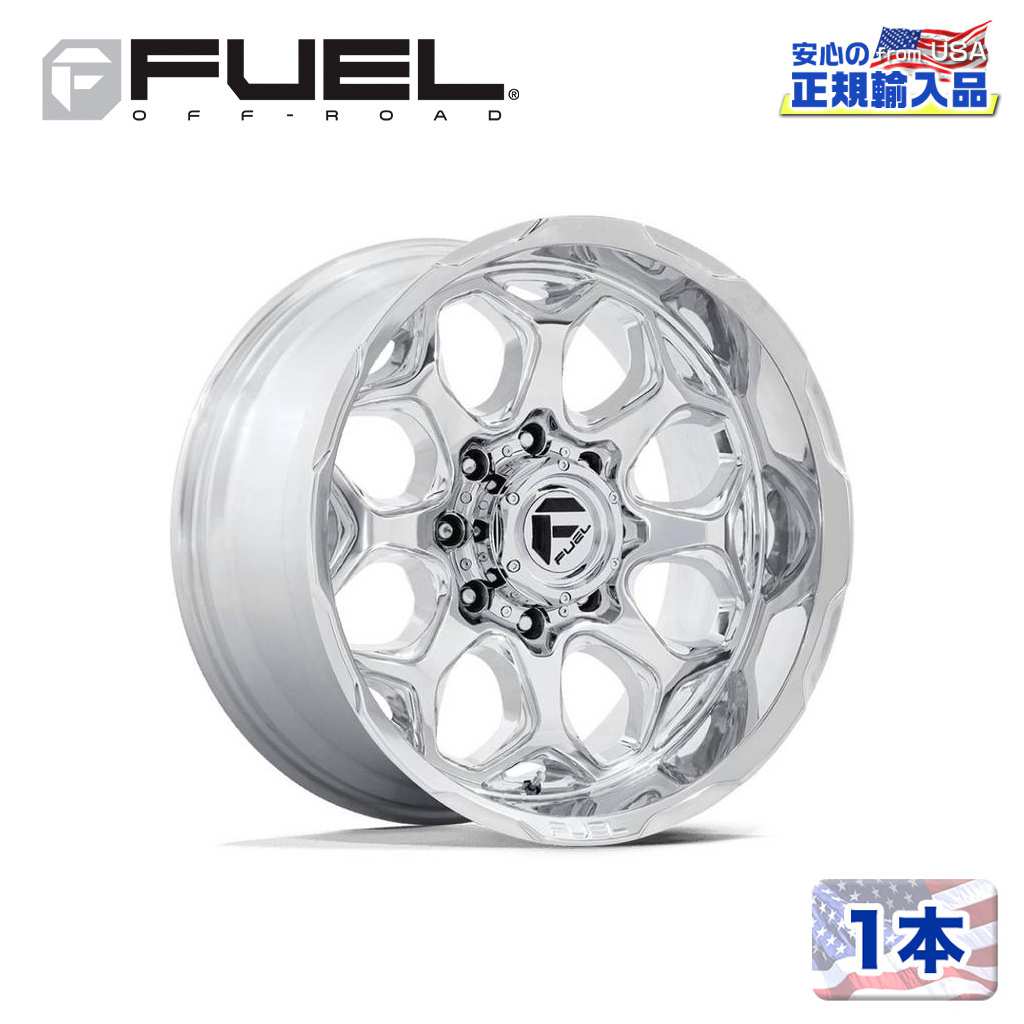 【FUEL OFFROAD (フューエルオフロード) 正規代理店】 22インチホイール 1本 FC862 SCEPTER 22×12 5H 127 -44 CB71.5 POLISHED MILLED(ポリッシュドミルド) 汎用/FC862HX22125044N