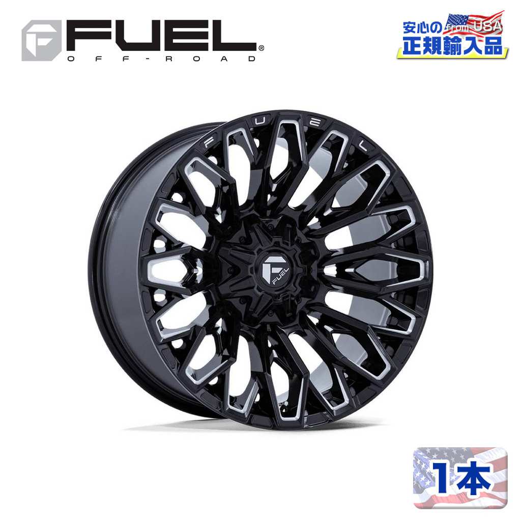 【FUEL OFFROAD (フューエルオフロード) 正規代理店】 22インチホイール 1本 FC865 STRIKE 22×10 5H 127/139.7 -18 CB87.1 GLOSS BLACK MILLED(グロスブラックミルド) 汎用/FC865BE22108318N