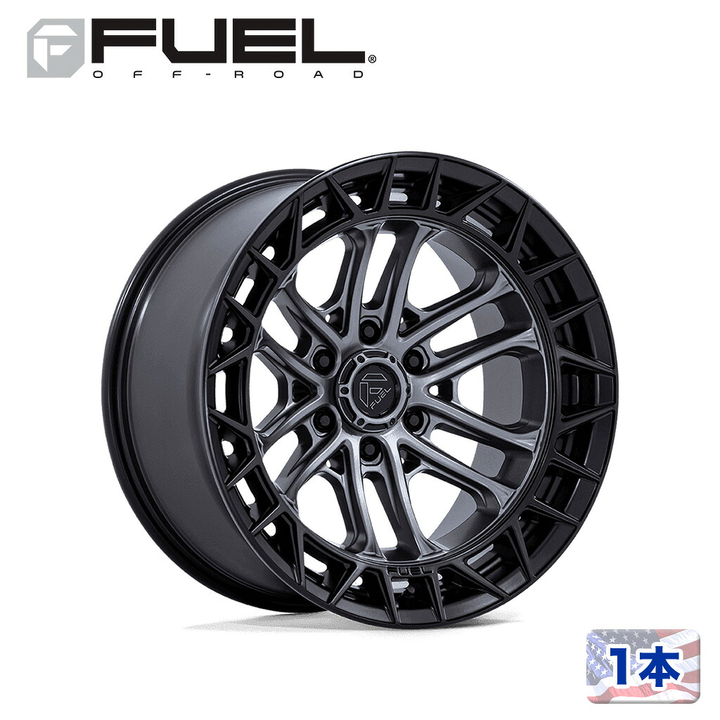 【FUEL OFFROAD (フューエルオフロード) 正規代理店】 17インチホイール 1本 FC874 CELSIUS 17×9 6H 135 +1 CB87.1 MATTE GUNMETAL W/ MATTE BLACK LIP(マットガンメタル/マットブラックリップ) 汎用/FC874AB17906301