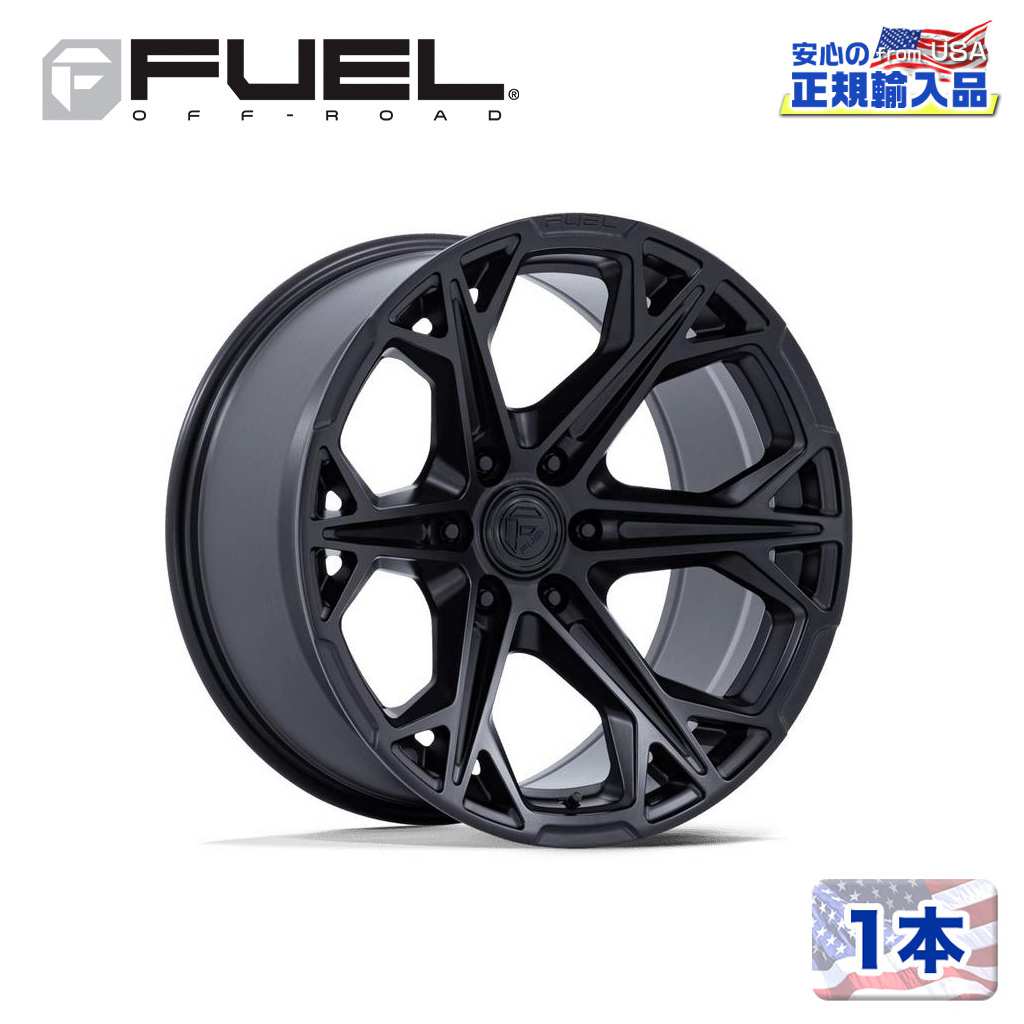 【FUEL OFFROAD 正規品】 20インチ アルミホイール 1本 FC886 HAMMERHEAD 20×10 6H 135 -18 CB87.1 BLACKOUT(ブラックアウト) 汎用/FC886MX20106318N