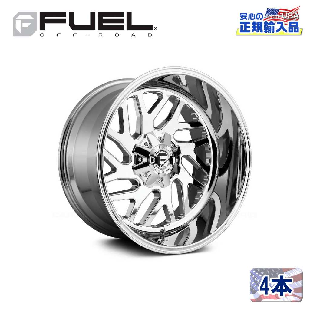【FUEL OFFROAD (フューエルオフロード) 正規代理店】22インチアルミホイール 4本セットD609 TRITON トライトン22&times;10 8H170 -18 CB125.1CHROME PLATED 汎用/D60922001747｜USATIRESHOP