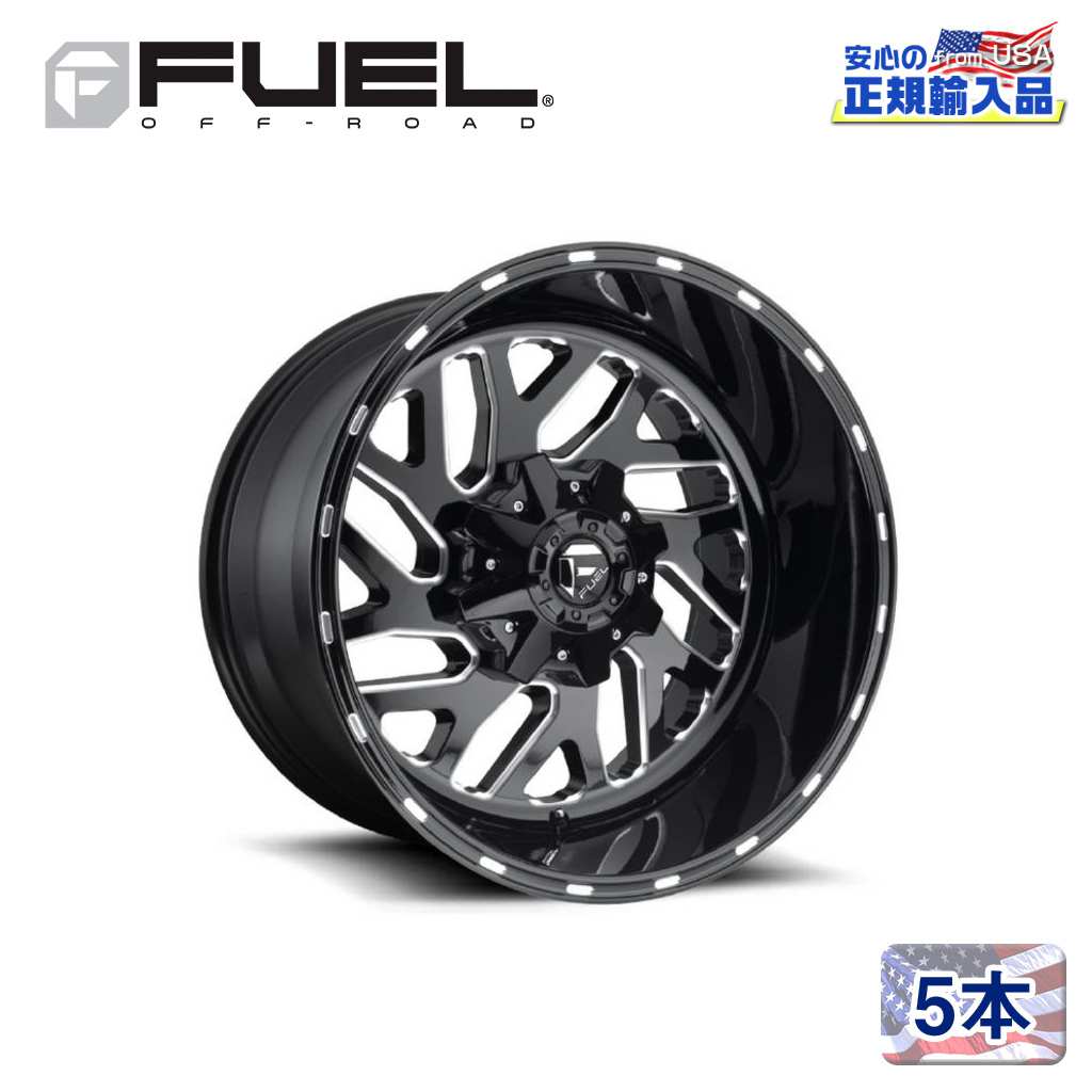 【FUEL OFFROAD (フューエルオフロード) 正規代理店】 20インチアルミホイール 5本セット D581 TRITON トライトン 20×12 8H170 -43 CB125.1 グロスブラックミルド 汎用/D58120201747