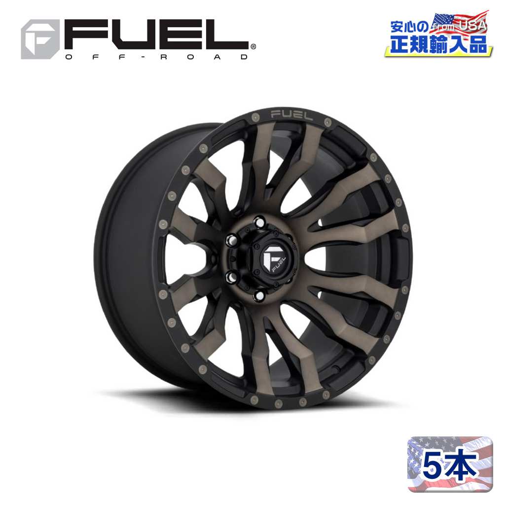 【FUEL OFFROAD (フューエルオフロード) 正規代理店】 20インチアルミホイール 5本セット D674 BLITZ ブリッツ 20×9 5H127 +1 CB71.5 MATTE BLACK DOUBLE DARK TINT 汎用/D67420907550