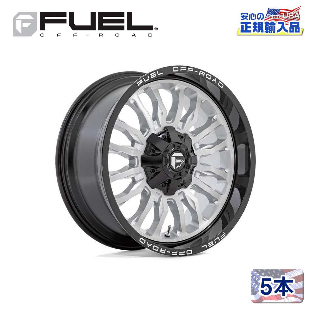 【FUEL OFFROAD (フューエルオフロード) 正規代理店】 22インチアルミホイール 5本セット D798 ARC 22×12 5H114.3/127 -44 CB78.1 BRUSHED SILVER 汎用/D79822202647