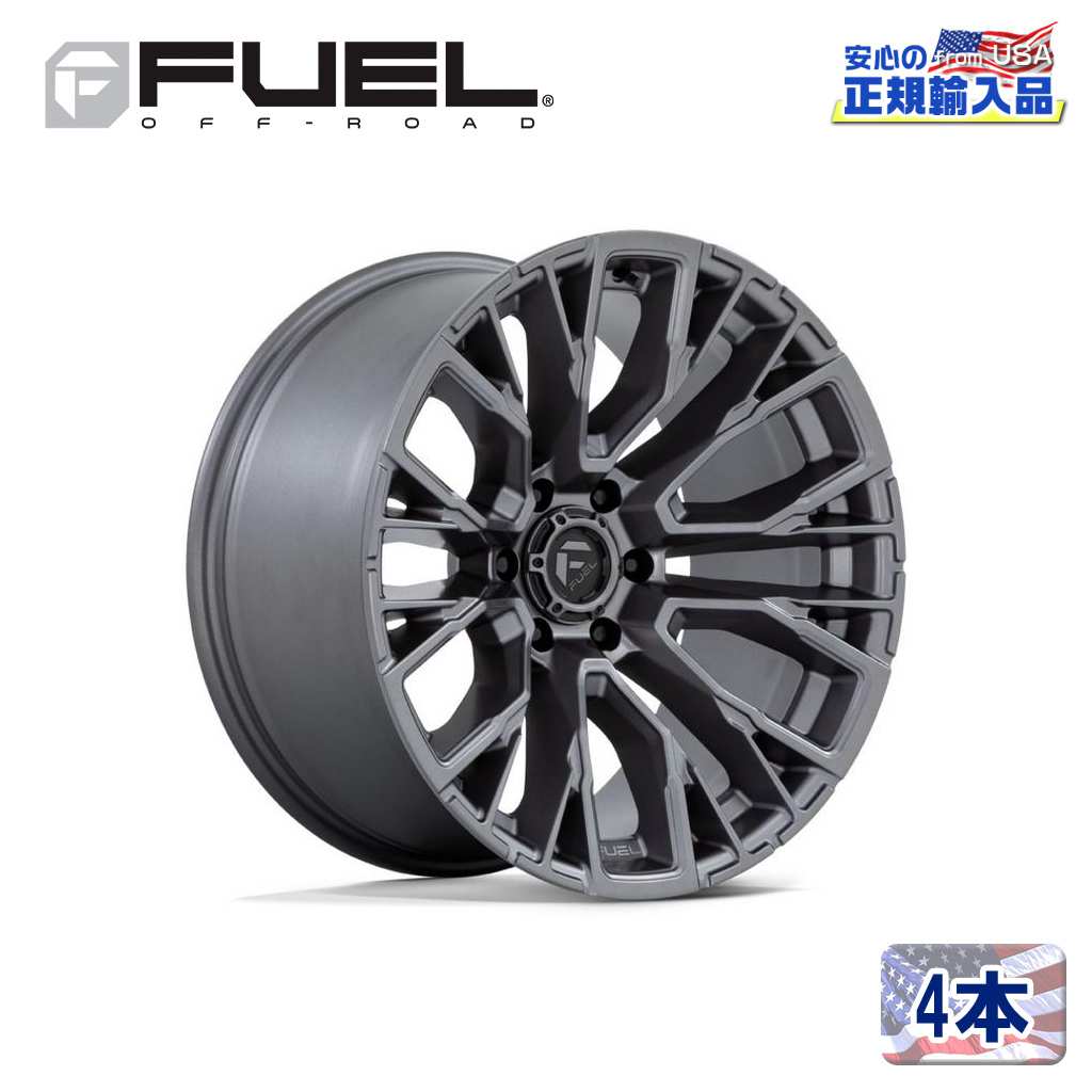 【FUEL OFFROAD（フューエルオフロード）正規輸入総代理店】20インチアルミホイール 4本汎用 D848 REBAR6 リーバーシックス マットガンメタル20&times;9 6H 139.7 +20 CB106.1｜USATIRESHOP