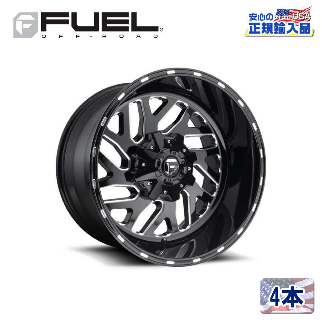 【FUEL OFFROAD（フューエルオフロード）正規輸入総代理店】 22インチアルミホイール 4本 汎用 D581 TRITON トライトン グロスブラックミルド 22×8.25 8H 210 +105 CB154.3
