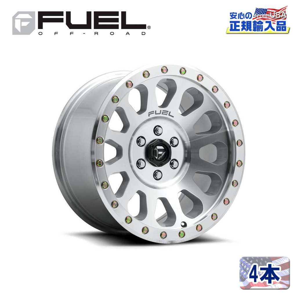 【FUEL OFFROAD（フューエルオフロード）正規輸入総代理店】17インチアルミホイール 4本汎用 D647 VECTOR ベクター ダイアモンドカットマシーンW/クリア17&times;8.5 6H 139.7 +7 CB108｜USATIRESHOP