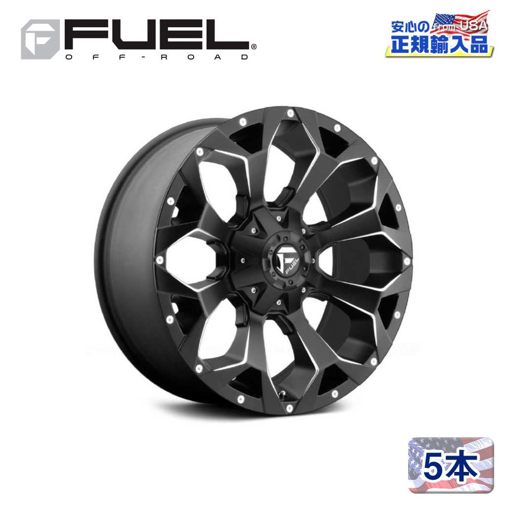 【FUEL OFFROAD（フューエルオフロード）正規輸入総代理店】 22インチアルミホイール 5本 汎用 D546 ASSAULT アサルト マットブラックミルド 22×12 6H 135/139.7 -44 CB106.1