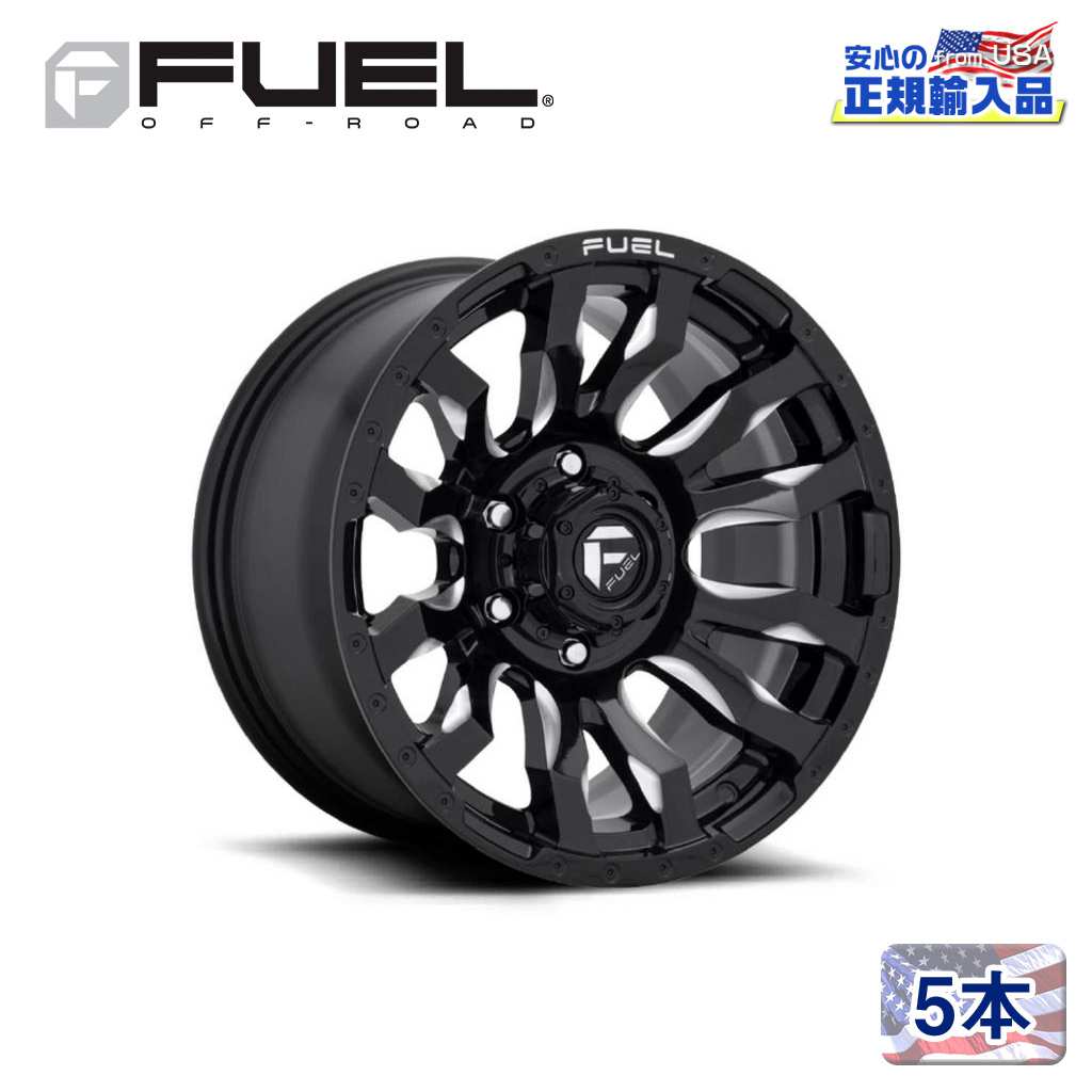 【FUEL OFFROAD（フューエルオフロード）正規輸入総代理店】16インチアルミホイール 5本汎用 D673 BLITZ ブリッツ グロスブラックミルド16&times;8 6H 139.7 +1 CB106.1｜USATIRESHOP