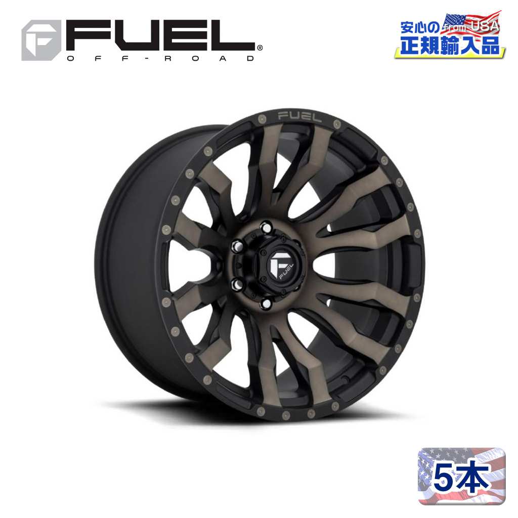 【FUEL OFFROAD(フューエルオフロード)正規輸入総代理店】 20インチアルミホイール 5本 汎用 D674 BLITZ ブリッツ マットブラック/ダブルダークティント 20×10 8H 170 -18 CB125.1