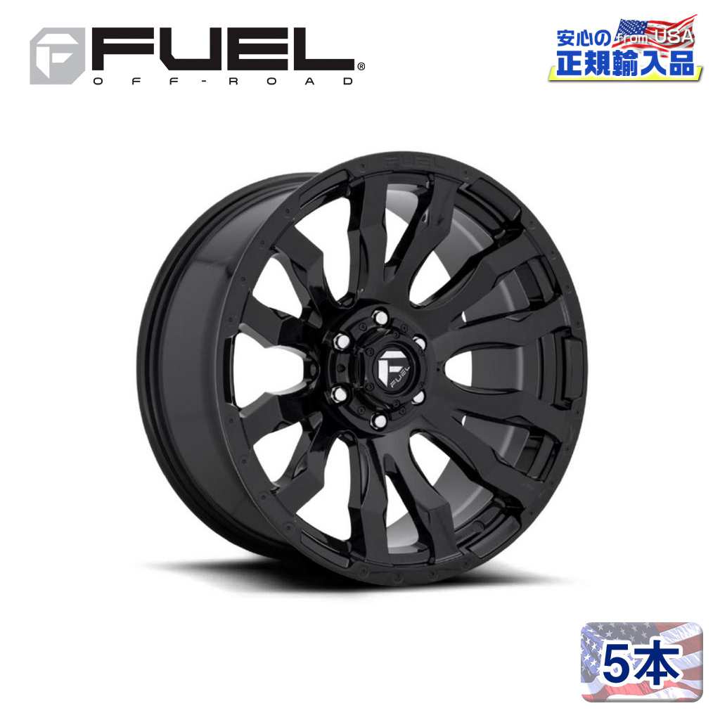 【FUEL OFFROAD（フューエルオフロード）正規輸入総代理店】 18インチアルミホイール 5本 汎用 D675 BLITZ ブリッツ グロスブラック 18×9 8H 170 +1 CB125.1