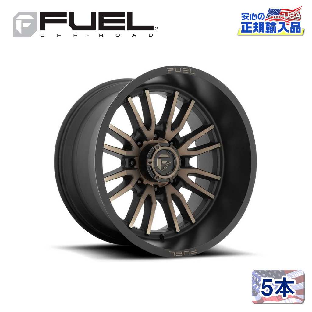 【FUEL OFFROAD（フューエルオフロード）正規輸入総代理店】 20インチアルミホイール 5本 汎用 D762 CLASH8 クラッシュエイト マットブラック/ダブルダークティント 20×9 8H 170 +1 CB125.1